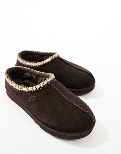 UGG – Tasman – Brązowe kapcie z podszewką z owczej skóry, 2 z 4