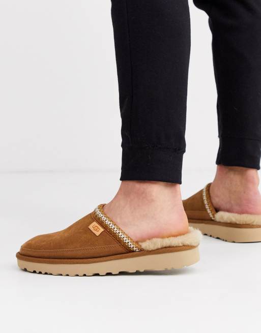 UGG – Tasman – Innetofflor i kastanjebrun mocka