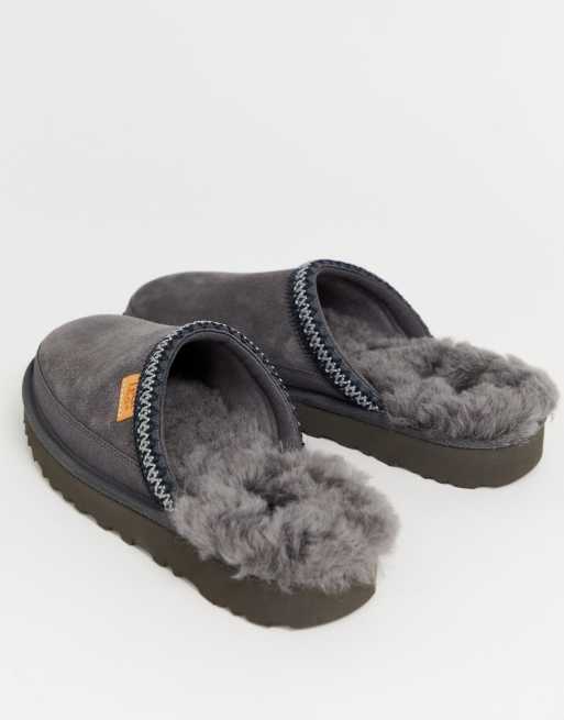 Uggs discount pantoffels grijs