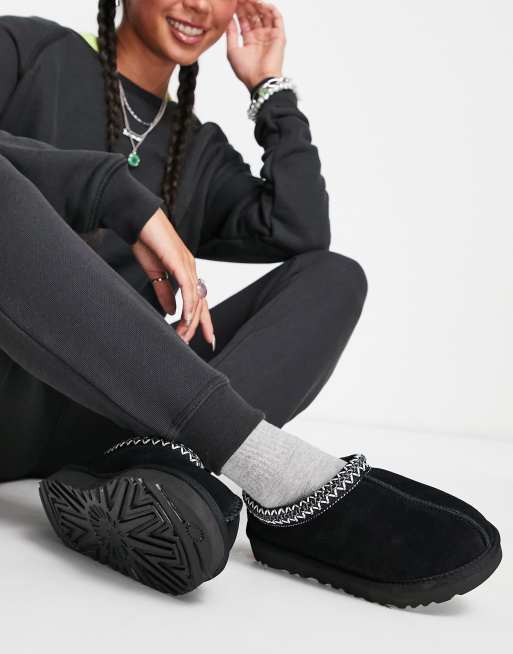 Black ugg slippers online outfit