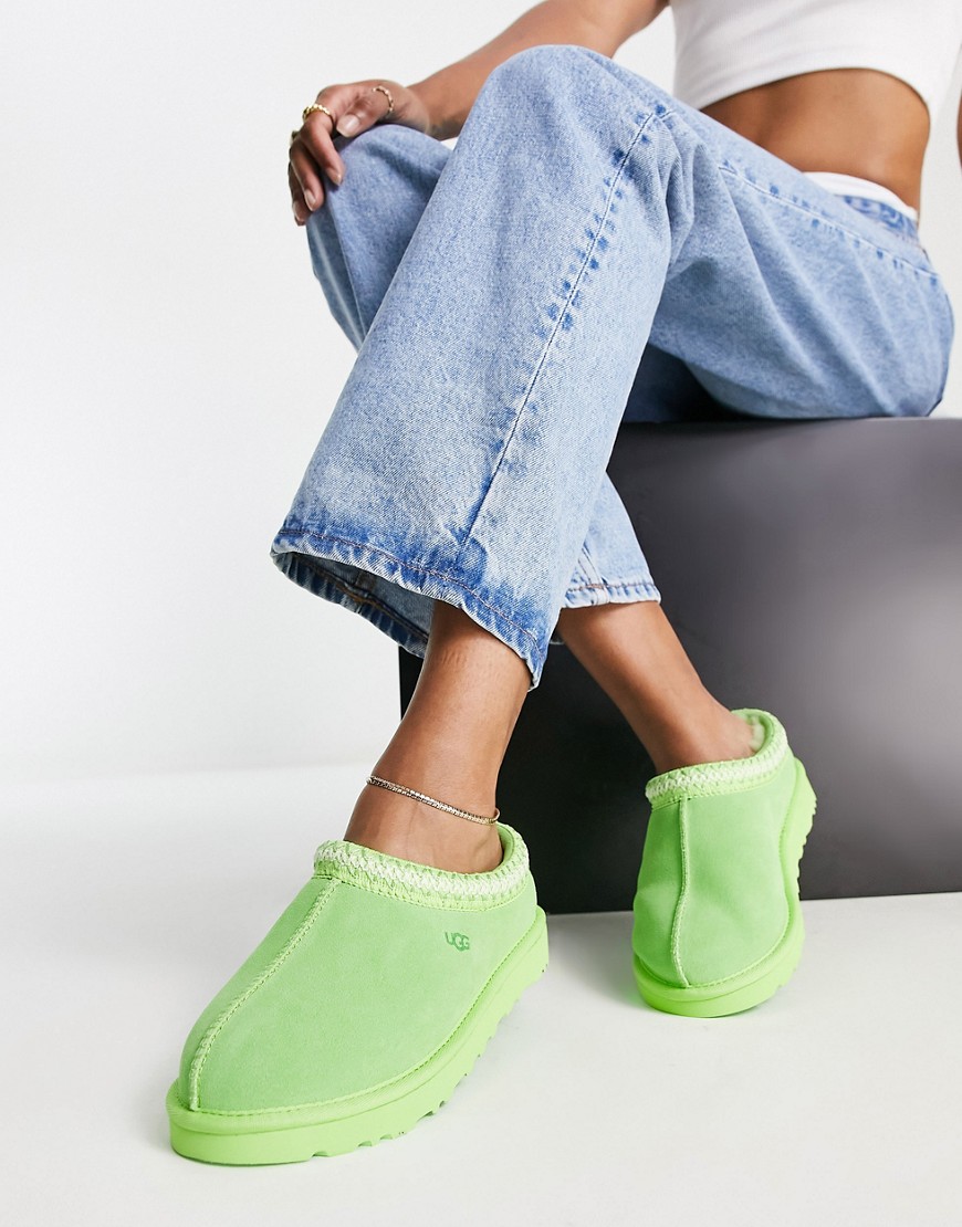 UGG TASMAN SHEARLING LINED SHOES IN BRIGHT GREEN