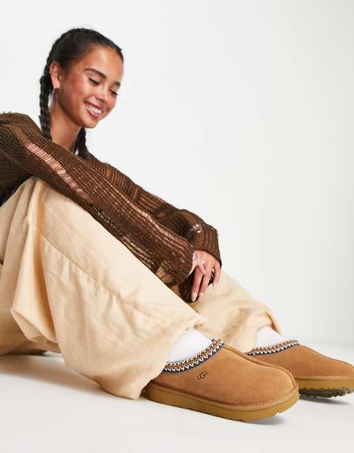 UGG Tasman slipper shoes in chestnut suede | ASOS