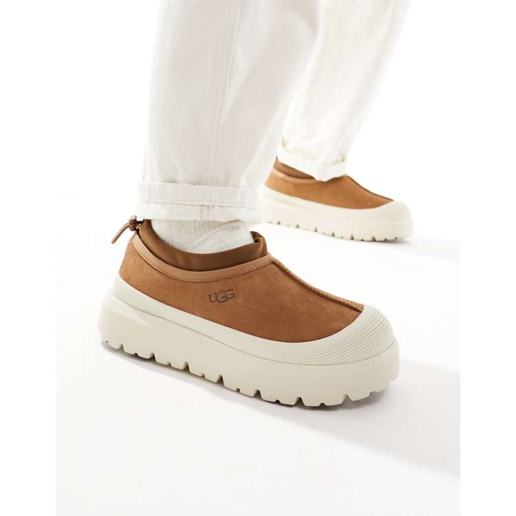 UGG Tasman weather hybrid slippers in tan | ASOS