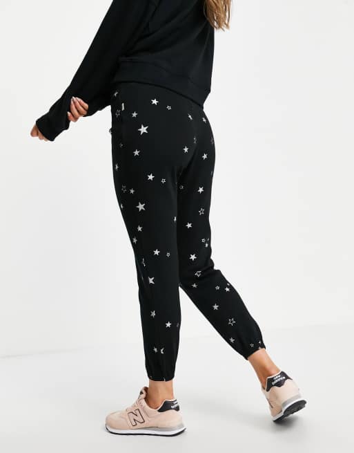 Ugg valentene print joggers in black and white ASOS