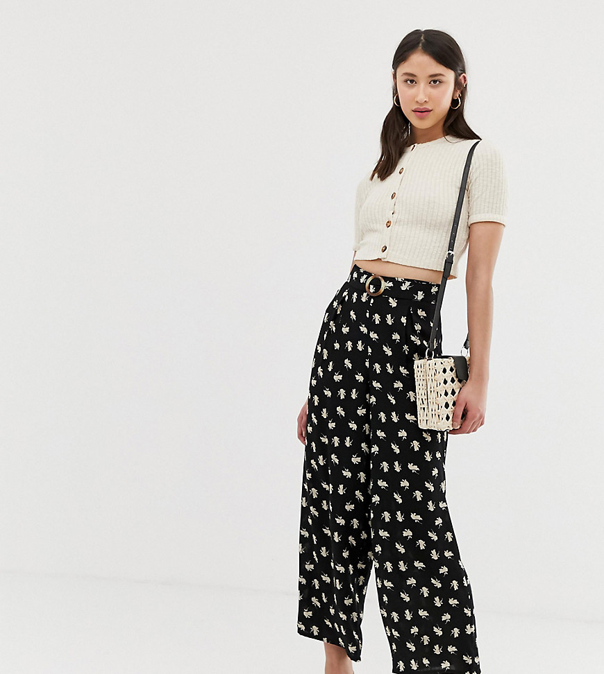 фото Укороченные брюки с широкими штанинами и цветочным принтом vero moda tall-мульти