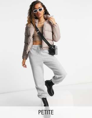 Укороченный пуховик Katy от Threadbare Petite-Neutral