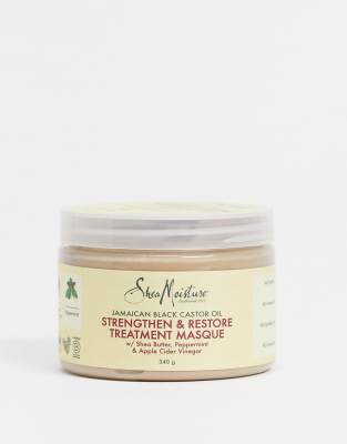 фото Укрепляющая маска для волос с черным касторовым маслом shea moisture-бесцветный