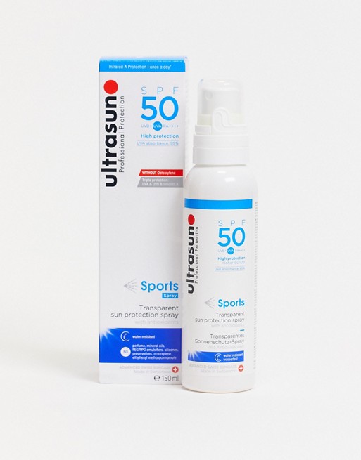 Ultrasun Sports Spray SPF 50 Transparent Sun Protection Spray - 150ml