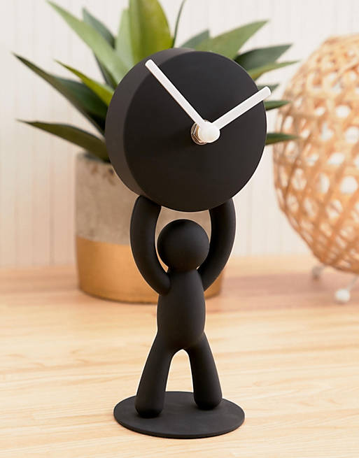Umbra black buddy desk clock