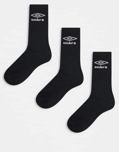 Umbro – 3er-Pack Crew-Socken in Schwarz - view 1