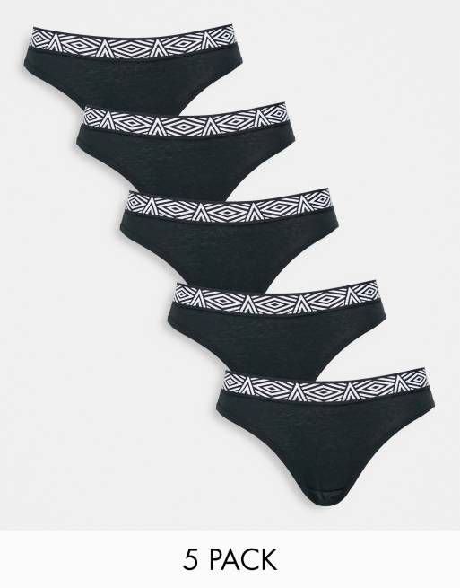 Umbro 5 pack core briefs in black