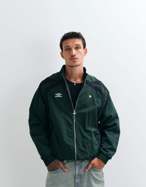 Umbro avslappnad träningsjacka i grönt och svart, 4 av 5