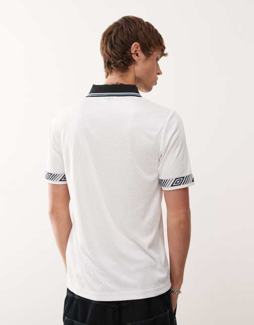 Umbro – Biała koszulka piłkarska z ozdobną taśmą, 5 z 5