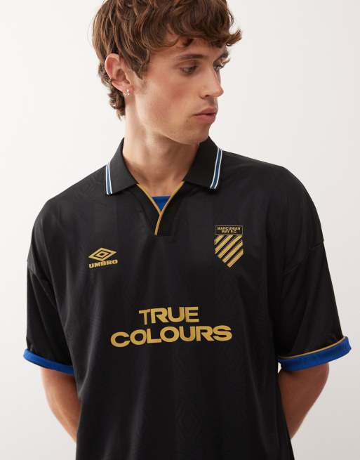 Umbro boxy soccer shirt in black | ASOS