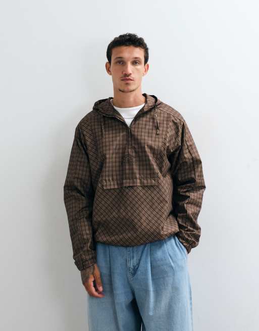 Umbro Cagoule in brown check, 4 of 5