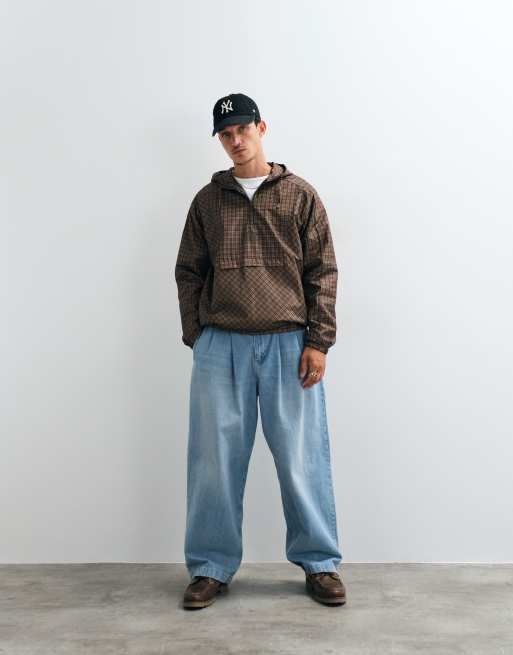 Umbro Cagoule jacket in brown check, 2 of 5