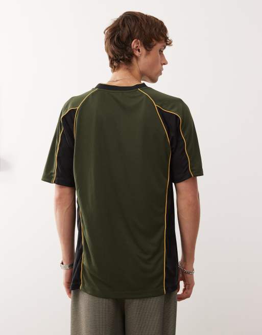 Umbro - Camicia verde a pannelli con maniche raglan, 5 di 5