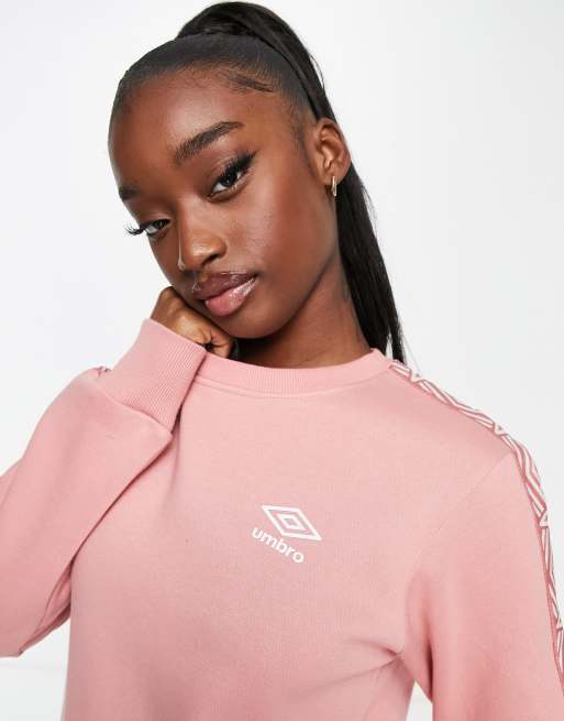 Umbro co ord taped crewneck sweatshirt in pink ASOS