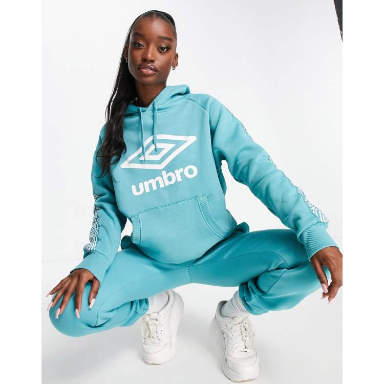 Umbro co ord taped hoodie in blue