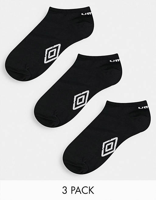 Confezione da 3 paia di calzini sportivi neri Asos Sport & Swimwear Abbigliamento sportivo Intimo sportivo 