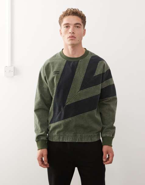 Umbro – Diamond Drill – Kakifärgad sweatshirt med tvättad finish - view 1