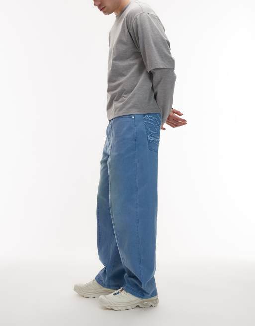 Umbro – Drill – Blåtvättade jeansshorts, 3 av 5