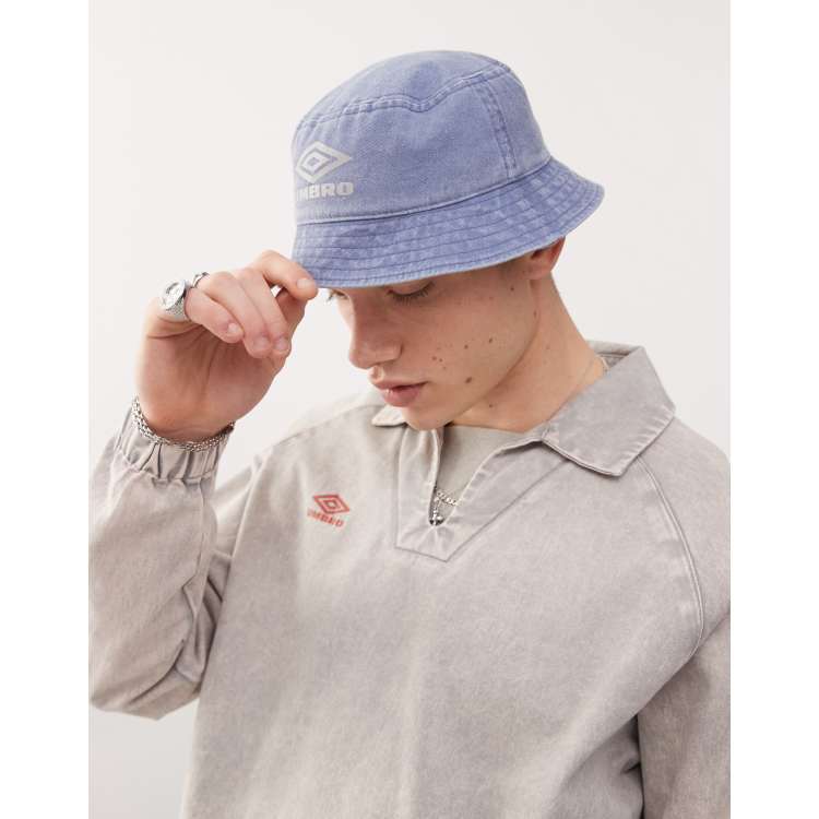Umbro drill bucket hat bucket in blue | ASOS