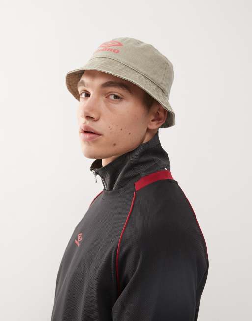 Umbro drill bucket hat bucket in red