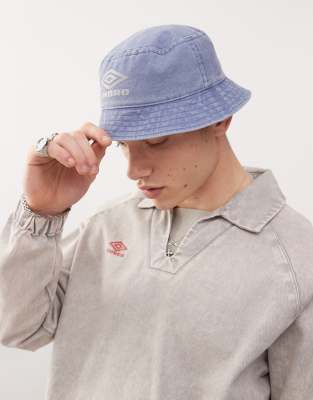 drill bucket hat in blue