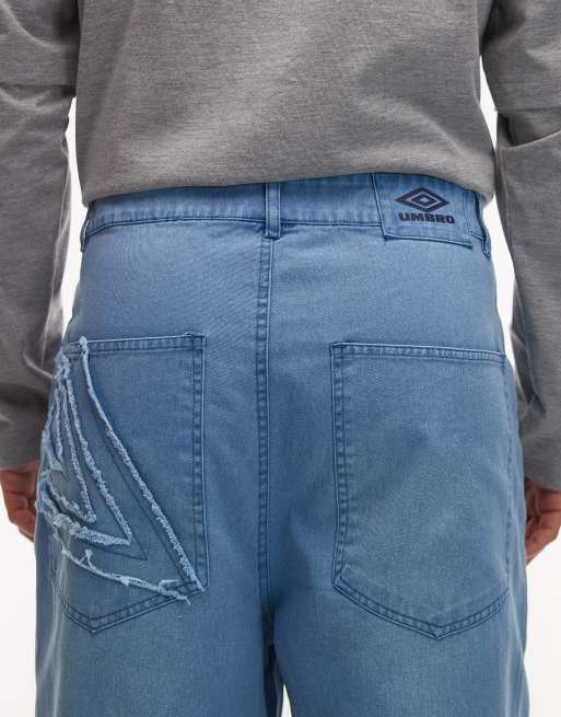 Umbro Drill denim jeans in washed blue, 4 of 5