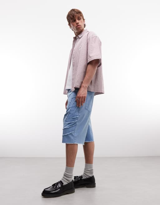 Umbro Drill denim shorts in washed blue, 2 of 5