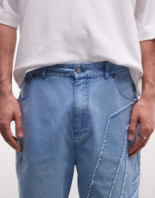 Umbro - Drill - Denimshorts i forvasket blå, 3 af 5