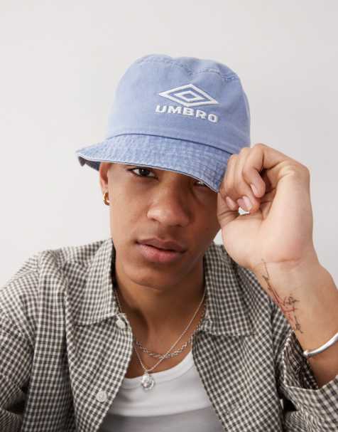 Umbro Drill embroidered logo bucket hat in blue - view 1