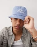 [Umbro] Umbro Drill embroidered logo bucket hat in blue One Size Mid blue