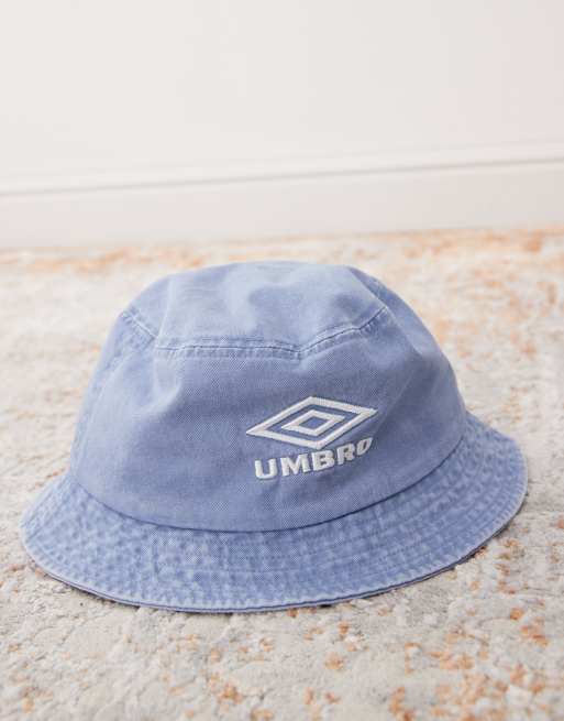 Umbro Drill embroidered logo bucket hat in blue | ASOS