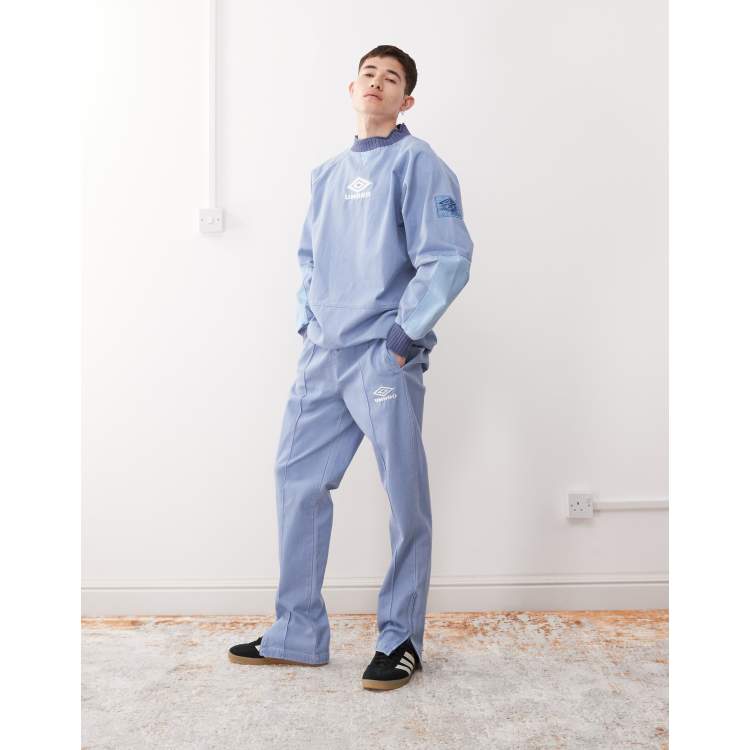 Umbro Washed Diamond Drill Top in Blue Mirage Umbro