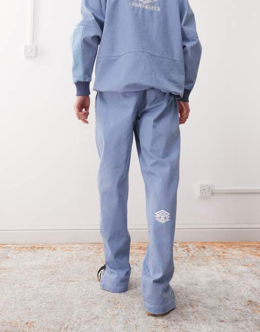 Umbro Drill embroidered logo pants in blue | ASOS