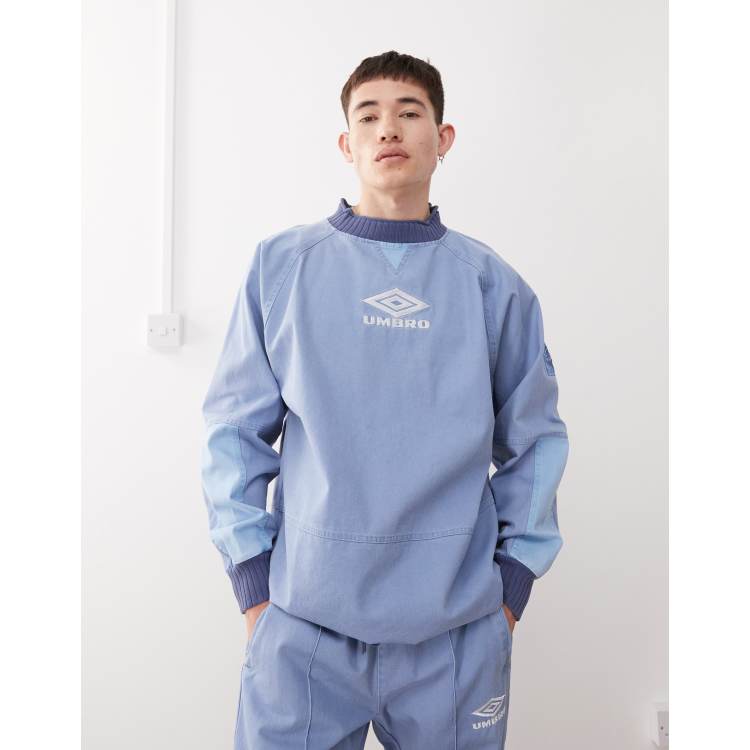 Umbro Drill embroidered logo sweatshirt in blue | ASOS