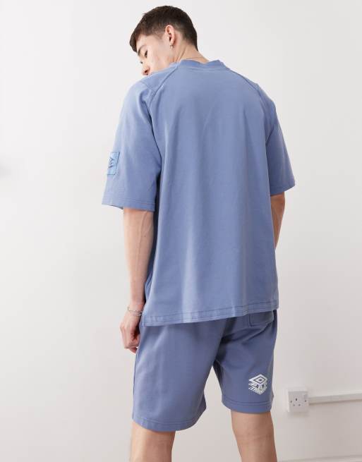 Umbro – Drill – Shorts in Blau mit Logostickerei, 2 von 5