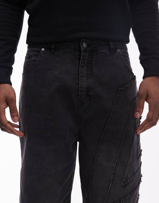 Umbro – Drill – Svarta jeansshorts med tvättad finish, 5 av 5