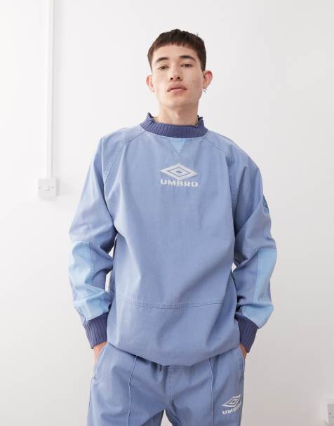 Umbro – Drill – Sweatshirt in Blau mit Logostickerei - view 1