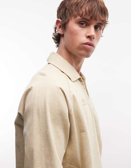 Umbro  Drill top in washed beige, 3 of 5