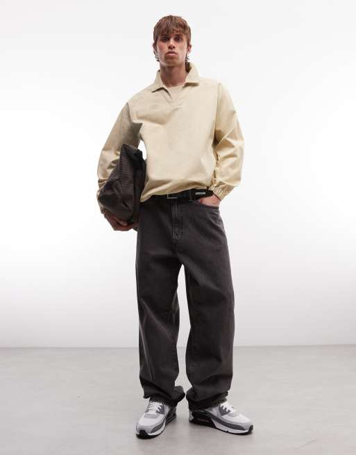 Umbro  Drill top in washed beige, 5 of 5