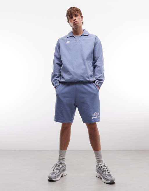 Umbro drill top in washed blue and  white, 4 of 5