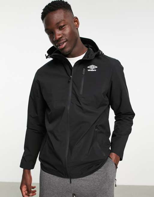 Umbro fitness light weight windbreaker in black | ASOS