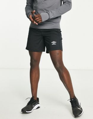 Umbro fitness mesh panel shorts in black