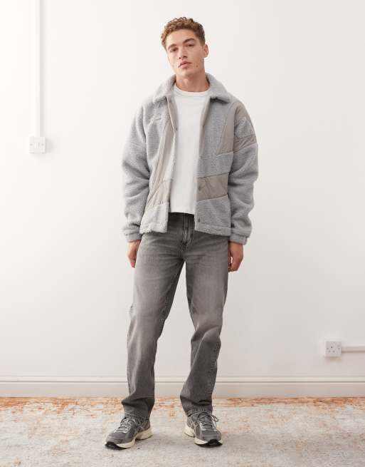 Umbro fleece coach jacket in gray | ASOS