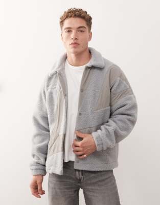 Umbro Umbro fleece coach jacket in grey