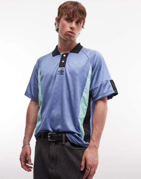 Umbro football shirt in blue and black - view 1