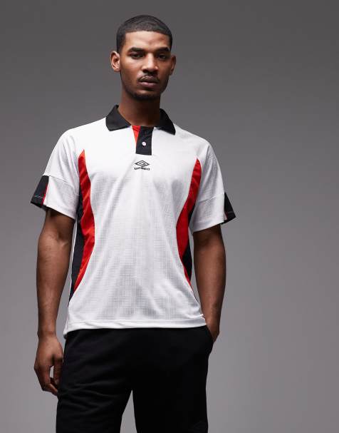 Umbro football shirt in white and black - view 1
